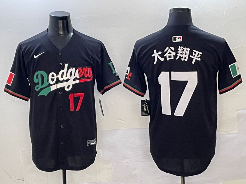 Men Los Angeles Dodgers #17 Ohtani Black Mexico Nike 2025 MLB Jersey style 4->chicago white sox->MLB Jersey